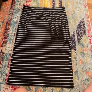 Express Striped Pencil MIDI Skirt